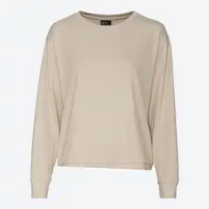 Damen-Pullover mit Rundhalsausschnitt, Beige