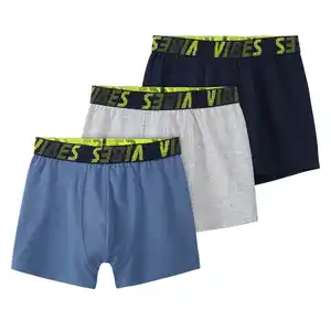 3 Jungen Boxer im Set BLAU / DUNKELBLAU / HELLGRAU