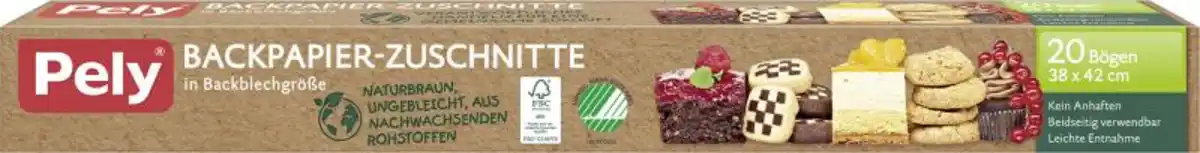 Bild 1 von Pely Backpapier Zuschnitte Back & Snack