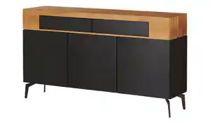 Sideboard ¦ schwarz ¦ Maße (cm): B: 160 H: 90 T: 40 Kommoden & Sideboards > Sideboards - Möbel Kraft