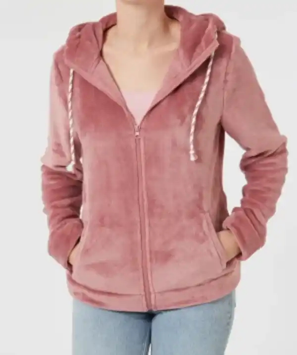 Bild 1 von Flauschige Fleecejacke, Janina, Seitentaschen, rosa