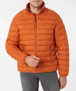 Steppjacke mit Stehkragen, X-Mail, Reißverschluss, orange