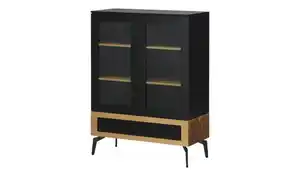 Highboard ¦ schwarz ¦ Maße (cm): B: 90 H: 120 T: 40 Kommoden & Sideboards > Highboards - Möbel Kraft