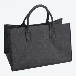 Filz-Tasche mit Tragegriff, ca. 40x25x25cm, Dark-gray