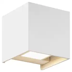 Helestra LED-AUßENLEUCHTE Siri, Weiß, Metall, quadratisch,quadratisch, 10x10 cm, Lampen & Leuchten, Aussenbeleuchtung, Aussenleuchten