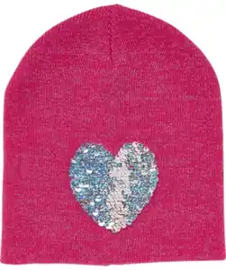 Beanie mit Wendepailletten, verschiedene Designs, pink