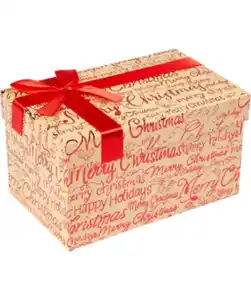 Mittlere Geschenkbox, verschiedene Designs, ca. 17,5 x 11 x 9,8 cm, rot