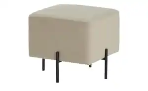 Polsterhocker ¦ beige ¦ Maße (cm): B: 43 H: 40 T: 43 Polstermöbel > Hocker - Möbel Kraft