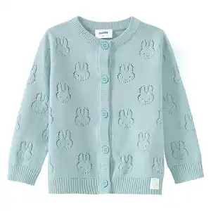 Miffy Strickjacke mit Lochmuster MINTGRÜN