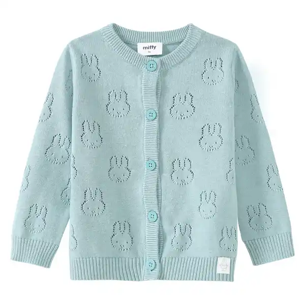 Bild 1 von Miffy Strickjacke mit Lochmuster MINTGRÜN