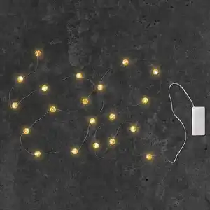 LED-Kugel-Lichterkette im Crackle-Design, ca. 230cm, White