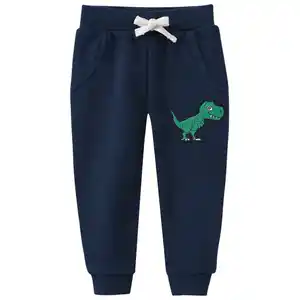 Baby Jogginghose mit Dino-Applikation DUNKELBLAU