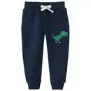 Bild 1 von Baby Jogginghose mit Dino-Applikation DUNKELBLAU