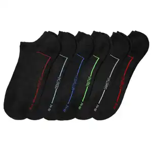 7 Paar Herren Sneaker-Socken in Unifarben SCHWARZ