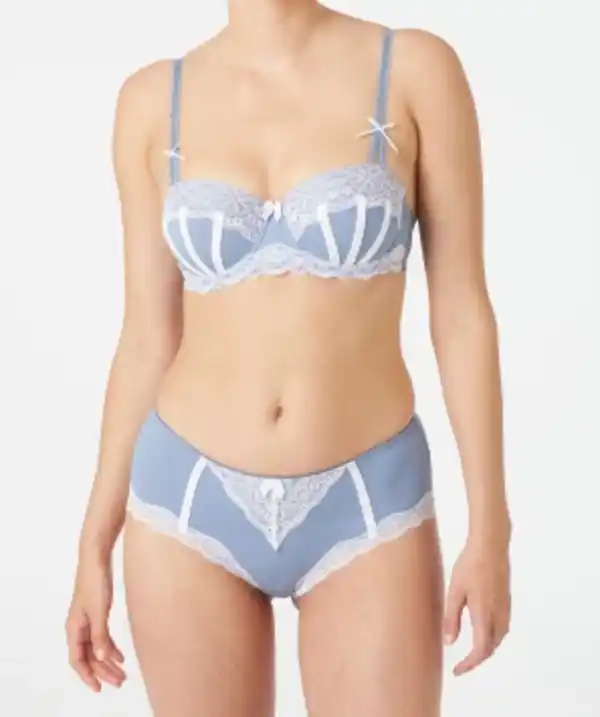 Bild 1 von Balconette-BH + Panty, Janina, 2-tlg. Set, indigo blau