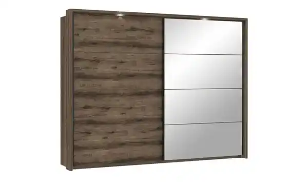 Bild 3 von Schwebetürenschrank ¦ holzfarben ¦ Maße (cm): B: 280,6 H: 215,1 T: 61,2 Schränke > Kleiderschränke > Schwebetürenschränke - Möbel Kraft