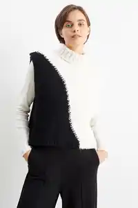 C&A Strick-Poncho, Schwarz, Größe: 1 size