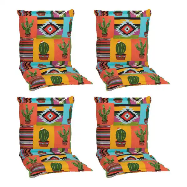 Bild 1 von Beo Saumauflage für Niederlehner Nukus Mexico bunt Polyester-Mischgewebe B/L/S: ca. 52x100x8 cm 4er Set