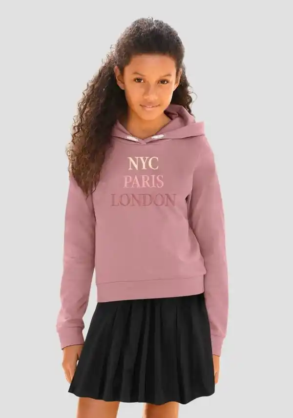 Bild 1 von KIDSWORLD Kapuzensweatshirt NYC Paris London mit Stickerei