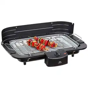 LENTZ Barbeque-Grill schwarz Edelstahl Metall B/L: ca. 22x38 cm