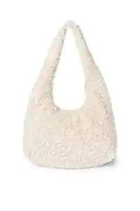 C&A Teddy-Schultertasche, Beige, Größe: 1 size