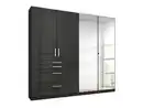 Bild 1 von Kleiderschrank mit Spiegel - hochglanz grau - 181 cm - rauch - HOMBURG