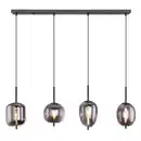 Bild 1 von GLOBO Retrofit Balkenpendel Blacky schwarz /rauchfarbig 110x18,5cm H120cm