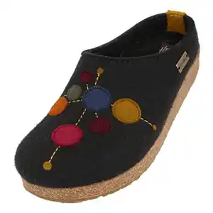 HAFLINGER Emils Toffel Filzpantoffel Hausschuh mit Ledersohl