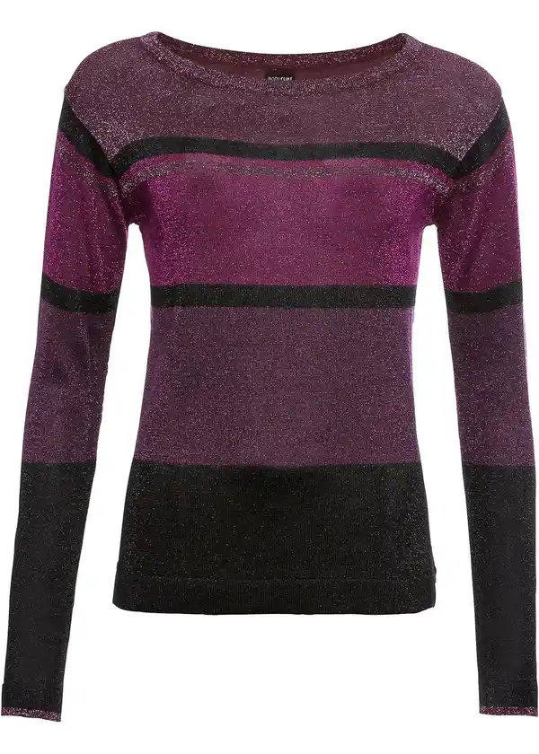 Bild 1 von Lurex-Pullover mit Streifen, 32/34, Lila