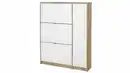 Bild 1 von Schuhschrank weiß hochglanz - Eiche 99 x 124 cm - SHOES