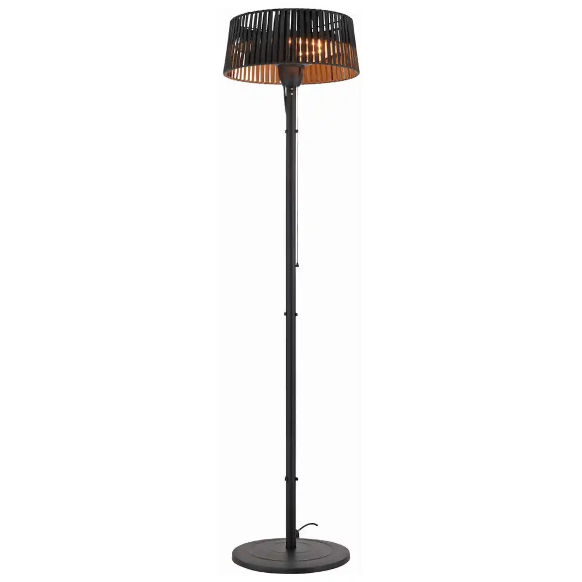 Bild 1 von Just Light Standheizstrahler GLOW 99507-18 schwarz Eisen Metall H/D: ca. 195x50 cm ca. 1500 W
