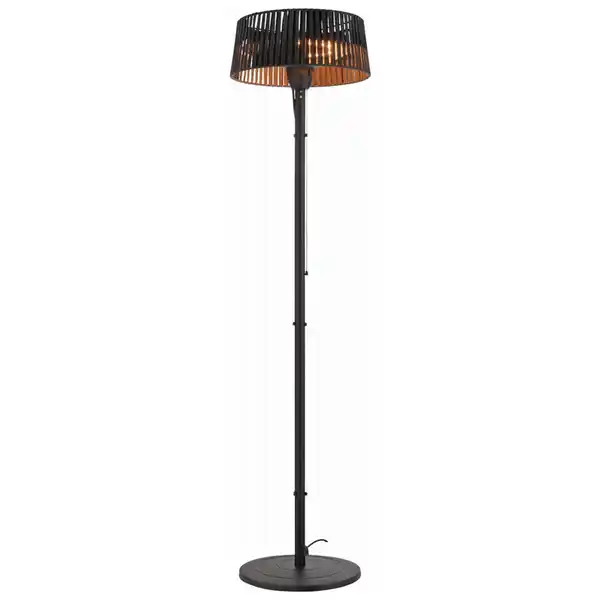 Bild 1 von Just Light Standheizstrahler GLOW 99507-18 schwarz Eisen Metall H/D: ca. 195x50 cm ca. 1500 W