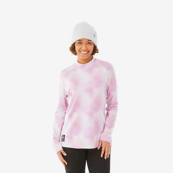 Bild 1 von Skiunterwäsche Funktionsshirt Damen - BL 500 Relax Grafik rosa