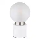 Bild 1 von GLOBO Retrofit Tischlampe Marka Weiß/ Opalglas 15x15cm H24,5cm