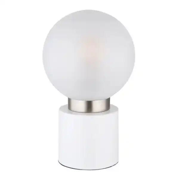 Bild 1 von GLOBO Retrofit Tischlampe Marka Weiß/ Opalglas 15x15cm H24,5cm