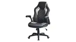 Gaming Stuhl Chefsessel Wippfunktion schwarz grau - BENT