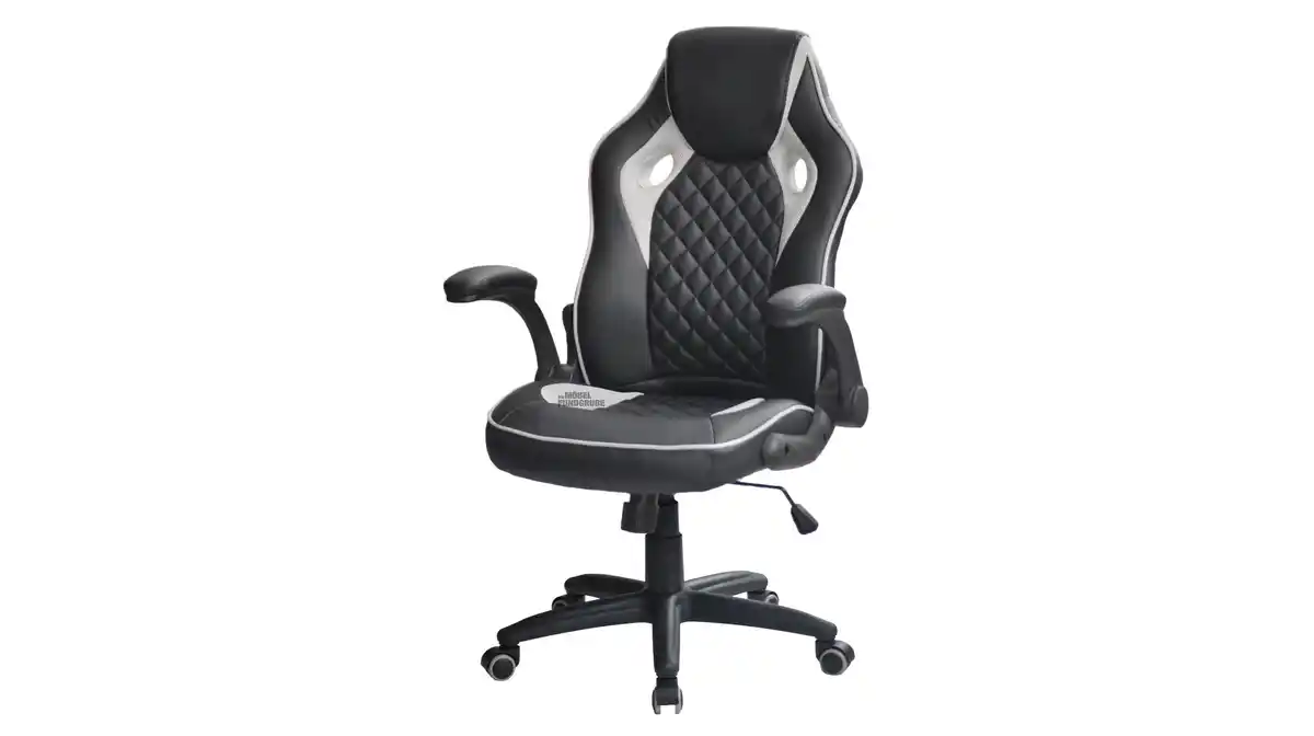 Bild 1 von Gaming Stuhl Chefsessel Wippfunktion schwarz grau - BENT