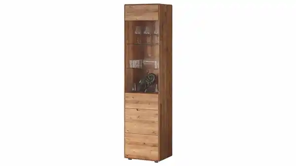 Bild 1 von Vitrine mit Glastür Wildeiche massiv 51 cm - LUCAS