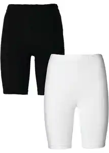 Radlerhose mit Stretch (2er Pack), 36/38, Weiß