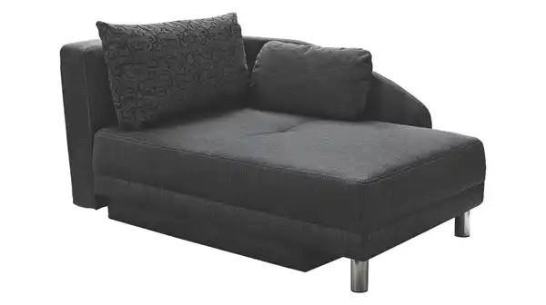 Bild 1 von Einzelsofa 157 cm Recamiere anthrazit Schlaffunktion - REUBEN