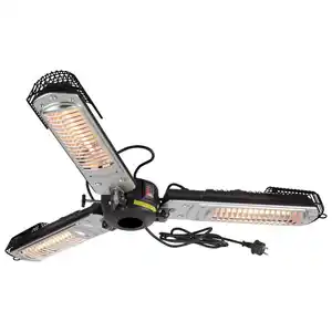 Just Light Schirm-Heizstrahler GLOW 99513-18 schwarz Kunststoff Metall Eisen H/D: ca. 13x102 cm ca. 2000 W