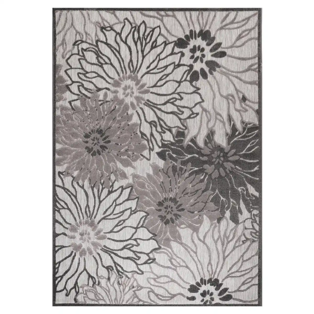 Bild 1 von Sanat Outdoorteppich FLORAL grau B/L: ca. 80x200 cm
