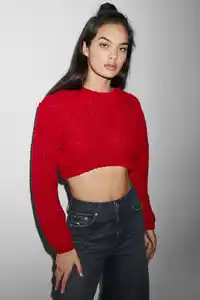 C&A CLOCKHOUSE-Crop Pullover, Weiß, Größe: XS