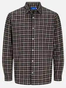 Jack&Jones JORJOSHUA FLANNEL CHE Hemd Grau