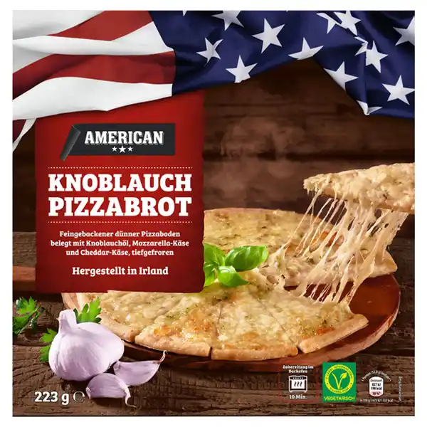 Bild 1 von AMERICAN Knoblauch-Pizzabrot 223 g