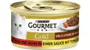 Bild 1 von PURINA GOURMET Gold Délicatesse en Sauce mit Rind & Huhn in einer Sauce mit Tomaten