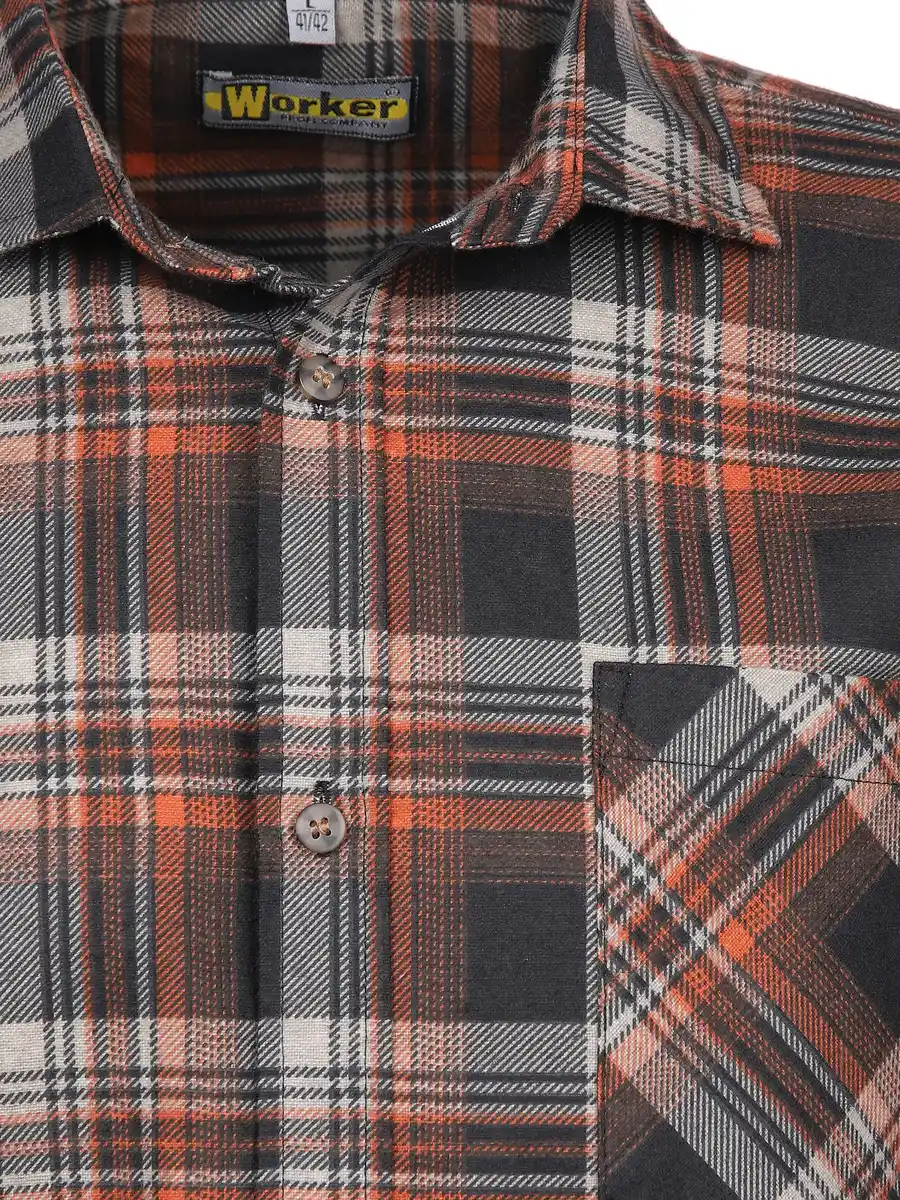 Bild 3 von Herren Flanellhemd Orange