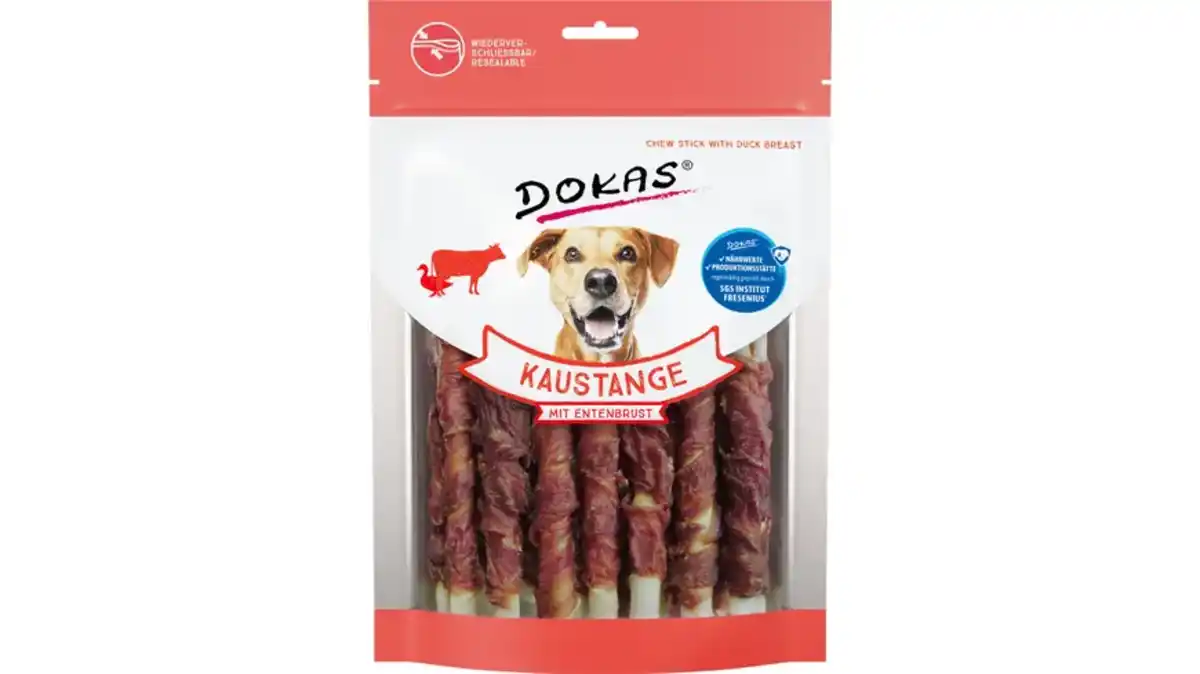 Bild 1 von Dokas Hunde Snack Kaustange mit Entenbrust