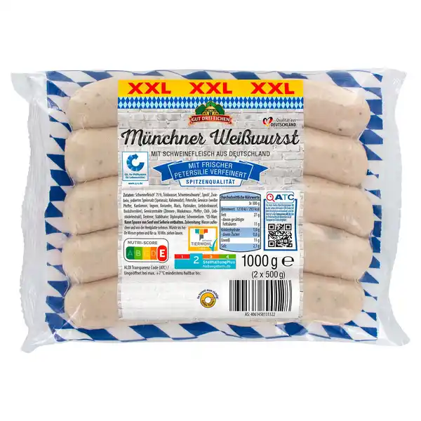 Bild 1 von GUT DREI EICHEN Münchner Weißwurst 1 kg