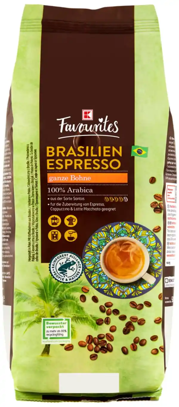 Bild 1 von K-FAVOURITES Brasilien-Espresso, 400-g-Packg.